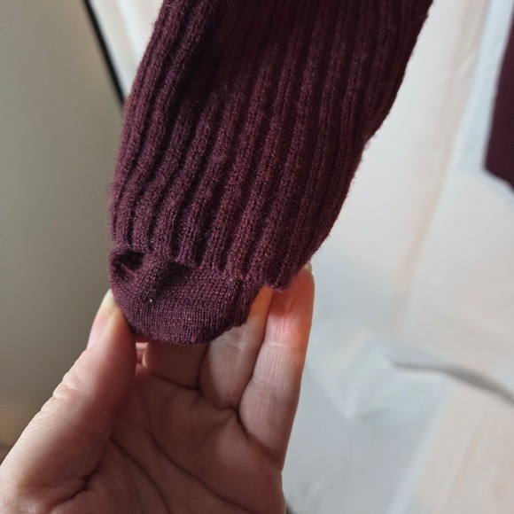 Athleta Women's Crew Neck Merino Wool Sweater - Burgundy Size XS - Picture 3 of 11